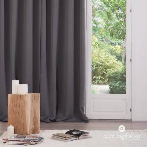 Vorhänge, verdunkelnd, Polyester Grau - Textil - 135 x 240 x 1 cm