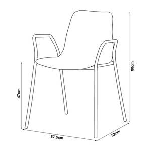 Chaise de salle à manger Kankaanpää Blanc