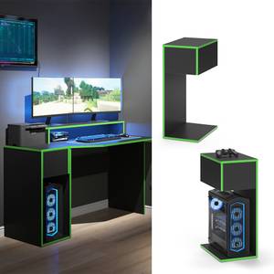 Gaming Tisch Kron 36400 Schwarz - Grün