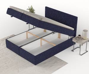 Boxspringbett Elodie Marineblau - 140 x 110 x 208 cm