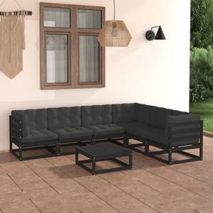 Salon de jardin (lot de 7) 3009820-2 Anthracite - Noir