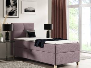 Einzelbett Boxspringbett Anter Mini Violett - Breite: 100 cm - Bettkasten links