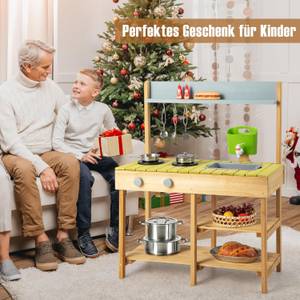 Matschküche Kinder Outdoor Massivholz - 35 x 92 x 75 cm