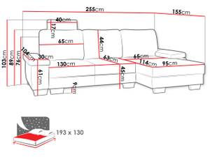 Ecksofa Chivas 1 Braun