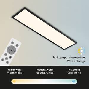 CCT LED Panel, schwarz, 1x LED + RGB Schwarz - Metall - 25 x 7 x 100 cm