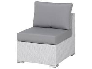 Sitzgruppe XXL 7-tlg Grau - Weiß - Polyrattan - 325 x 65 x 220 cm