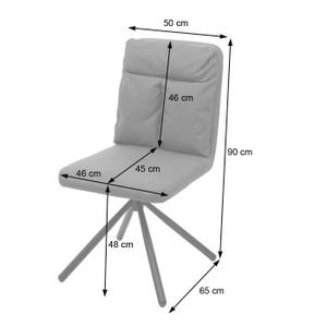 Esszimmerstuhl G58 Grau - Textil - 50 x 90 x 65 cm