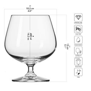 Krosno Balance Cognac Gläser (Set 6) Glas - 11 x 13 x 11 cm