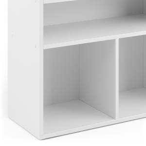 Bibliothèque blanc pour 2 boîtes Blanc - Bois manufacturé - 72 x 90 x 30 cm