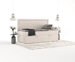 Boxspringbett Luvi Beige - H3 - Tiefe: 90 cm