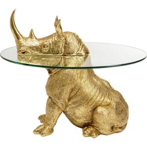 Table d'appoint rhinocéros Doré - Verre - 65 x 55 x 49 cm