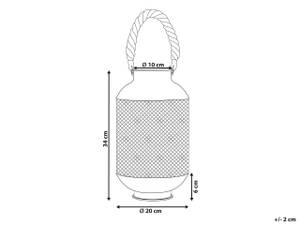 Lanterne CORON Noir - Métal - 20 x 34 x 20 cm