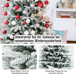 180cm Künstlicher Weihnachtsbaum Weiß - Kunststoff - 108 x 180 x 108 cm