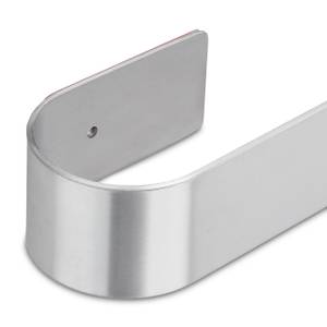 2 x Handtuchhalter ohne Bohren Silber - Metall - 4 x 45 x 6 cm