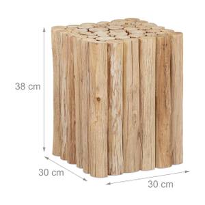 Eckiger Blumenhocker aus Holz Braun - Holzwerkstoff - 30 x 38 x 30 cm
