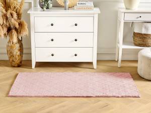 Tapis à poil long GHARO Rose foncé - 80 x 150 cm