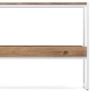 Console Icub double plateau 32x120 BL-EV Blanc - Bois massif - Bois/Imitation - 120 x 75 x 32 cm