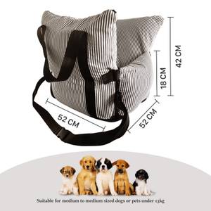 Hunde Autositz 20018 Braun - Textil - 52 x 42 x 52 cm