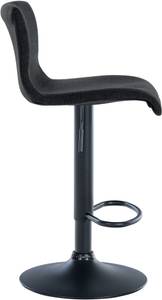 Tabouret de bar Branford Lot de 2 Noir - Textile