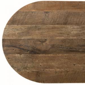 Ovaler Couchtisch  recyceltem Teakholz Braun - Massivholz - 50 x 35 x 120 cm