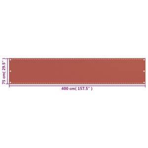 Balkonsichtschutz 3016424-2 Rotbraun - Breite: 75 cm