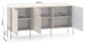 Sideboard DERRIVA Beige - Holzwerkstoff - 170 x 77 x 37 cm