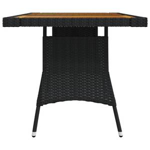 Table de jardin Noir - Polyrotin - Bois/Imitation - 130 x 72 x 130 cm