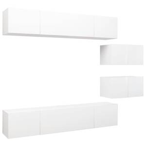 TV-Schrank 6er Set D354 Weiß - Tiefe: 80 cm