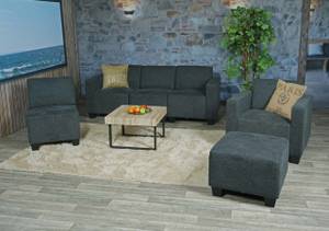 Sofa-System Couch-Garnitur Lyon 3-1-1-1 Anthrazit