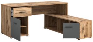 Bureau de maçon Gris - En partie en bois massif - 170 x 76 x 151 cm