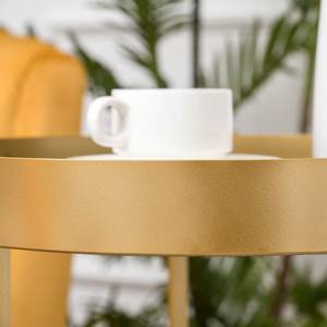 Couchtisch mit erhöhtem Rand 839-047 Gold - Holzwerkstoff - 39 x 63 x 39 cm