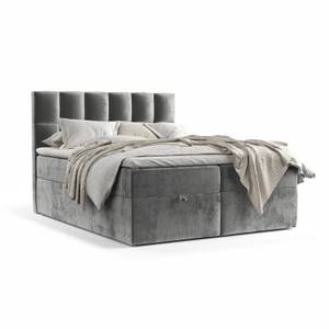 Boxspringbett Essence Taschenfederkern Grau - Breite: 180 cm