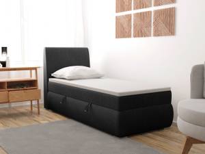 Boxspringbett Doppelbett Buffalo Mini Schwarz - Bettkasten rechts