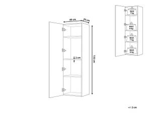 Badezimmerschrank MATARO Silber - Weiß