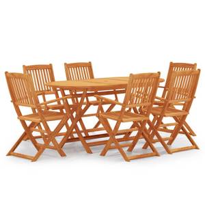 Garten-Essgruppe (7-teilig) 3087155 Braun - Massivholz - Holzart/Dekor - 85 x 75 x 160 cm