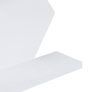 Lot de 2 étagères murales hexagonales Blanc - Bois manufacturé - Métal - Matière plastique - 32 x 26 x 12 cm