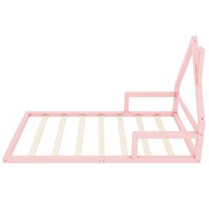 Kinderbett Julian Pink - Holzwerkstoff - Massivholz - 107 x 107 x 209 cm