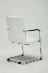 chaise salle à manger Seattle Lot de 2 Blanc - Cuir synthétique - 56 x 92 x 60 cm