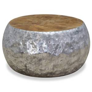 Couchtisch 244549 Silber - Metall - Massivholz - 60 x 30 x 60 cm
