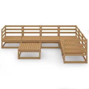 Garten-Lounge-Set (7-teilig) 3009820-1 Braun - Massivholz - Holzart/Dekor - 70 x 30 x 70 cm