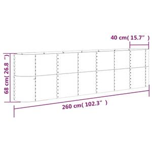 Hochbeet 3012740-1 Anthrazit - 260 x 68 cm