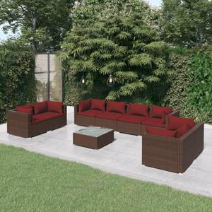 Salon de jardin (lot de 9) 3013635-16 Marron - Rouge - Brun rouge