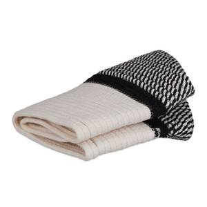 Panier de rangement en coton Noir - Blanc - Textile - 28 x 28 x 28 cm