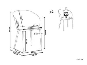 Chaise de salle à manger BLAYKEE Noir - Chêne clair