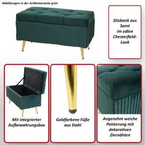 Sitzbank mit Stauraum K50 Grau - Textil - 80 x 45 x 40 cm