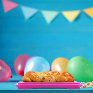 Eckige Kuchenbox Pink - Durchscheinend