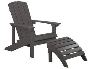 Chaise de jardin ADIRONDACK Gris foncé