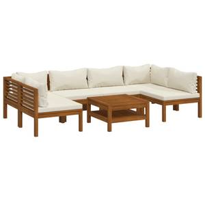 Salon de jardin (lot de 7) 3011497-20 Blanc - Bois massif - Bois/Imitation - 65 x 35 x 65 cm