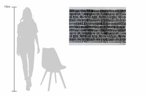 Tableau peint A Thousand Guises Noir - Blanc - Bois massif - Textile - 120 x 80 x 4 cm