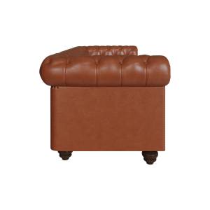 Canapé Chesterfield Marron - Cuir véritable - 190 x 75 x 78 cm